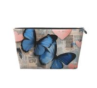 Mexpekil Borsa per il trucco impermeabile per cosmetici, piccola custodia per trucco, accessori da viaggio portatili, regali per donne, uomini e ragazze, Love Letters Farfalla, One Size