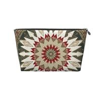 Mexpekil Borsa per il trucco impermeabile per cosmetici, piccola custodia per trucco, accessori da viaggio portatili, regali per donne, uomini e ragazze, Bella stella mandala, One Size