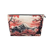 Mexpekil Borsa per il trucco impermeabile per cosmetici, piccola custodia per trucco, accessori da viaggio portatili, regali per donne, uomini e ragazze, Fiore di montagna, One Size