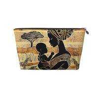 Mexpekil Borsa per il trucco impermeabile per cosmetici, piccola custodia per trucco, accessori da viaggio portatili, regali per donne, uomini e ragazze, Donna Africana Bambino, One Size
