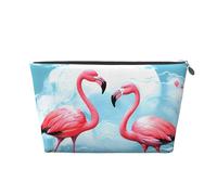 Mexpekil Borsa per il trucco impermeabile per cosmetici, piccola custodia per trucco, accessori da viaggio portatili, regali per donne, uomini e ragazze, Lago Fenicottero Rosa, One Size