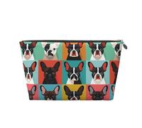 Mexpekil Borsa per il trucco impermeabile per cosmetici, piccola custodia per trucco, accessori da viaggio portatili, regali per donne, uomini e ragazze, Razza canina, One Size