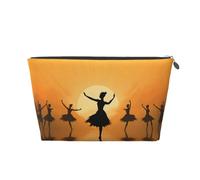 Mexpekil Borsa per il trucco impermeabile per cosmetici, piccola custodia per trucco, accessori da viaggio portatili, regali per donne, uomini e ragazze, Ombra balletto ragazza, One Size