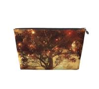 Mexpekil Borsa per il trucco impermeabile per cosmetici, piccola custodia per trucco, accessori da viaggio portatili, regali per donne, uomini e ragazze, Albero magico d'autunno, One Size