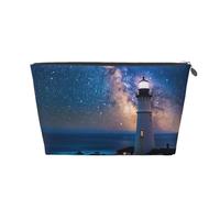 Mexpekil Borsa per il trucco impermeabile per cosmetici, piccola custodia per trucco, accessori da viaggio portatili, regali per donne, uomini e ragazze, Faro della galassia marina, One Size