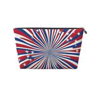 Mexpekil Borsa per il trucco impermeabile per cosmetici, piccola custodia per trucco, accessori da viaggio portatili, regali per donne, uomini e ragazze, Stelle Turbinio Blu Rosso, One Size