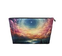 Mexpekil Borsa per il trucco impermeabile per cosmetici, piccola custodia per trucco, accessori da viaggio portatili, regali per donne, uomini e ragazze, Magia spaziale, One Size