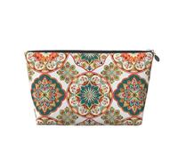 Mexpekil Borsa per il trucco impermeabile per cosmetici, piccola custodia per trucco, accessori da viaggio portatili, regali per donne, uomini e ragazze, Mandala geometrico colorato, One Size