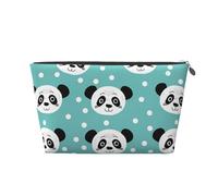 Mexpekil Borsa per il trucco impermeabile per cosmetici, piccola custodia per trucco, accessori da viaggio portatili, regali per donne, uomini e ragazze, Panda Face, One Size
