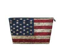 Mexpekil Borsa per il trucco impermeabile per cosmetici, piccola custodia per trucco, accessori da viaggio portatili, regali per donne, uomini e ragazze, Bandiera degli Stati Uniti d'America Vintage