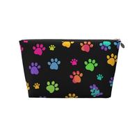 Mexpekil Borsa per il trucco impermeabile per cosmetici, piccola custodia per trucco, accessori da viaggio portatili, regali per donne, uomini e ragazze, zampe colorate., One Size