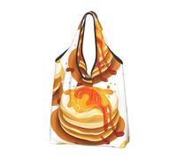 Mexpekil Borsa per la spesa pieghevole con acero, zucchero, pancake, riutilizzabile, impermeabile, per lo shopping quotidiano