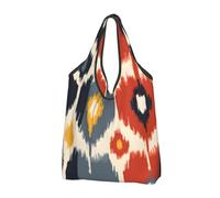 Mexpekil Borsa per la spesa pieghevole Vague Love Heart riutilizzabile impermeabile Tote Bag per lo shopping quotidiano