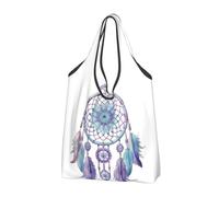 Mexpekil Borsa per la spesa pieghevole viola acchiappasogni riutilizzabile impermeabile Tote Bag per lo shopping quotidiano