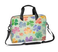 Mexpekil Borsa per laptop 15.6 16 Pollice Lucky Four Leafclover Custodia per Laptop Impermeabile Borsa Messenger a Tracolla per Donne Uomini