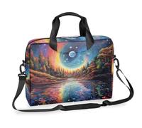 Mexpekil Borsa per laptop 15.6 16 Pollice Rainbow Magic Starry Sky Custodia per Laptop Impermeabile Borsa a tracolla per laptop per donne uomini