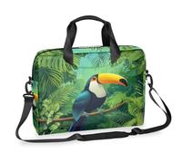Mexpekil Borsa per laptop 15.6 16 Pollice Tropicale Jungle Tucano Custodia per Laptop Impermeabile Borsa a tracolla per laptop per donne uomini