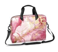 Mexpekil Borsa per laptop da 13-16 pollici con marmo liquido rosa dorato borsa messenger borsa per computer portatile per donne uomini