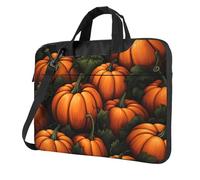 Mexpekil Borsa per laptop per donne e uomini, custodia portatile per laptop con tracolla per computer portatile borsa messenger, Autunno delle zucche della raccolta, 13 Inch