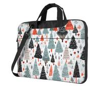 Mexpekil Borsa per laptop per donne e uomini, custodia portatile per laptop con tracolla per computer portatile borsa messenger, Albero di Natale, 15.6 Inch
