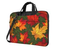 Mexpekil Borsa per laptop per donne e uomini, custodia portatile per laptop con tracolla per computer portatile borsa messenger, Foglie d'autunno, 13 Inch