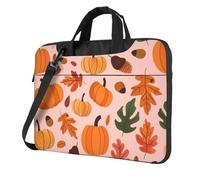 Mexpekil Borsa per laptop per donne e uomini, custodia portatile per laptop con tracolla per computer portatile borsa messenger, Raccolta delle zucche, 13 Inch