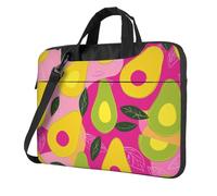 Mexpekil Borsa per laptop per donne e uomini, custodia portatile per laptop con tracolla per computer portatile borsa messenger, Colore brillante pera, 14 Inch