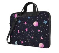 Mexpekil Borsa per laptop per donne e uomini, custodia portatile per laptop con tracolla per computer portatile borsa messenger, Costellazioni di stelle, 14 Inch