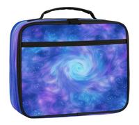Mexpekil Borsa portapranzo per bambini blu viola Halo Swirl Art Painting Lunch Box Bag per ragazzi ragazze riutilizzabile isolata bento tote bag per scuola picnic lavoro