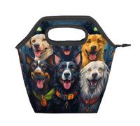 Mexpekil Borsa termica per il pranzo a forma di cane, riutilizzabile, impermeabile, a prova di perdite, per bambini e adulti, scuola, ufficio, picnic