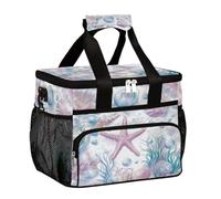 Mexpekil Borsa termica per il pranzo con conchiglie di alghe marine, riutilizzabili, isolate, per donne, uomini, adulti, grande, riutilizzabile, per lavoro, picnic, attività all'aperto