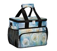 Mexpekil Borsa termica per il pranzo con dente di leone bianco riutilizzabile per donne uomini adulti borsa termica per il pranzo grande riutilizzabile borsa per il pranzo per il lavoro picnic