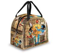 Mexpekil Borsa termica per il pranzo con papiro egiziano egiziano, per bambini e adulti, borsa termica per il pranzo, per scuola, lavoro, viaggi