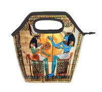 Mexpekil Borsa termica per il pranzo con papiro egiziano, impermeabile, a prova di perdite, per bambini, adulti, scuola, ufficio, picnic