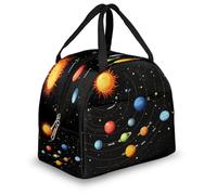 Mexpekil Borsa termica per il pranzo con sistema solare, pianeta, per bambini e adulti, borsa termica per il pranzo, per scuola, lavoro, viaggi
