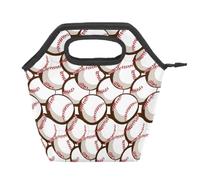 Mexpekil Borsa termica per il pranzo con stampa a tema baseball, riutilizzabile, impermeabile, a prova di perdite, per bambini, adulti, scuola, ufficio, picnic