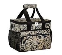 Mexpekil Borsa termica per il pranzo con stampa di leone bianco, riutilizzabile, per donne, uomini, adulti, grande, riutilizzabile, borsa termica per il pranzo, per lavoro, picnic, attività all'aperto