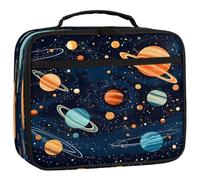 Mexpekil Borsa termica per il pranzo per bambini con motivo pianeti del sistema solare, per ragazzi e ragazze, borsa termica per il pranzo a tenuta stagna, per scuola e lavoro