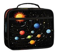 Mexpekil Borsa termica per il pranzo per bambini, con sistema solare, pianeta spaziale, per ragazzi e ragazze, a prova di perdite, borsa termica per il pranzo per la scuola e il lavoro