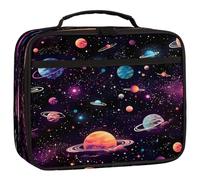 Mexpekil Borsa termica per il pranzo per bambini con sistema solare spaziale colorato, per ragazzi e ragazze, a prova di perdite, borsa termica per il pranzo per la scuola e il lavoro