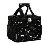 Mexpekil Borsa termica riutilizzabile per il pranzo a forma di pipistrello, per donne, uomini, adulti, grande, riutilizzabile, borsa termica per il pranzo, per lavoro, picnic, attività all'aperto