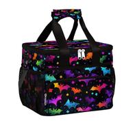 Mexpekil Borsa termica termica per il pranzo con pipistrello al neon, riutilizzabile, per donne, uomini, adulti, grande, riutilizzabile, per lavoro, picnic, attività all'aperto