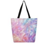 Mexpekil Borsa tote in tela liquida che scorre rosa per donne ragazze borse per la spesa riutilizzabili grandi borse da donna borsa a tracolla multiuso