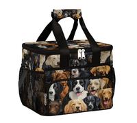 Mexpekil Borse per il pranzo isolate riutilizzabili di razza di cani per donne uomini adulti scatola termica per il pranzo grande riutilizzabile borsa termica per il pranzo per il lavoro picnic