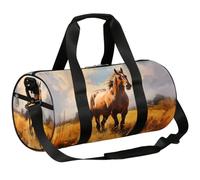Mexpekil Borsone con scomparto per scarpe, impermeabile, bel cavallo bianco, zaino da viaggio per fitness, palestra, fine settimana, Bellissimo fiore di cavallo bianco