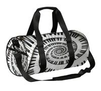 Mexpekil Borsone con scomparto per scarpe, impermeabile, con scala di pianoforte, vortice, astratto, zaino da viaggio per fitness, palestra, gite nel fine settimana, Piano Scale Vortice Astratto