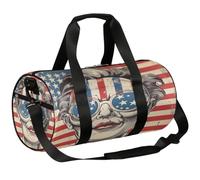 Mexpekil Borsone con scomparto per scarpe, impermeabile, da donna, patriottismo, indipendenza, viaggio, per fitness, palestra, fine settimana, Giorno dell'indipendenza del patriottismo della donna