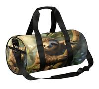 Mexpekil Borsone con scomparto per scarpe, impermeabile, grazioso bradipo sulla cima degli alberi, zaino da viaggio in stile cinese per fitness, palestra, gite nel fine settimana, Carino bradipo sulla