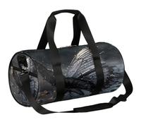 Mexpekil Borsone con scomparto per scarpe, impermeabile, motivo: farfalla sotto la pioggia, zaino da viaggio per fitness, palestra, fine settimana, Farfalla sotto la pioggia Animale