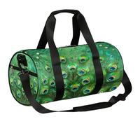 Mexpekil Borsone con scomparto per scarpe, impermeabile, motivo: pavone, splendido zaino da viaggio per fitness, palestra, fine settimana, Peacock Eye Spot Splendida